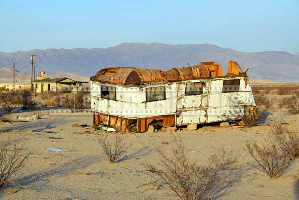 A wreck of an old camper - great setting for abstract images