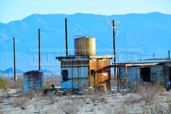 Old house in the desert landscape