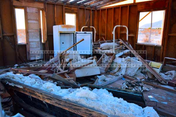 Messed up interiors of an abandoned home, abstract images