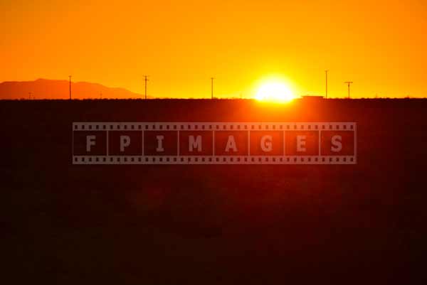 Sun rising above Mojave desert, travel images