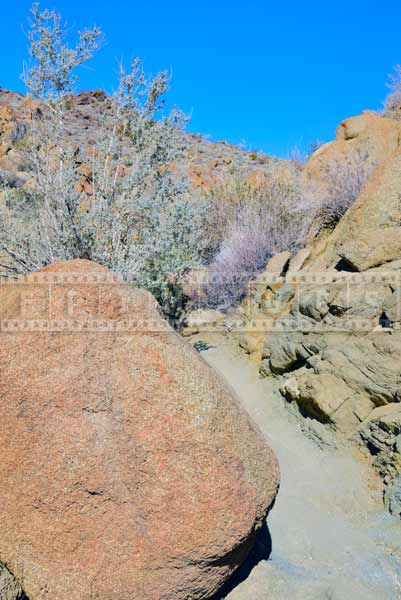 Narrow passages between rocks, hiking trail pictures