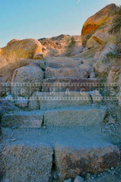 Stone steps climbing further uphill, hiking travel images