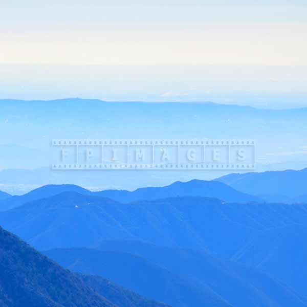 Blue color natural gradient in the mountain photo