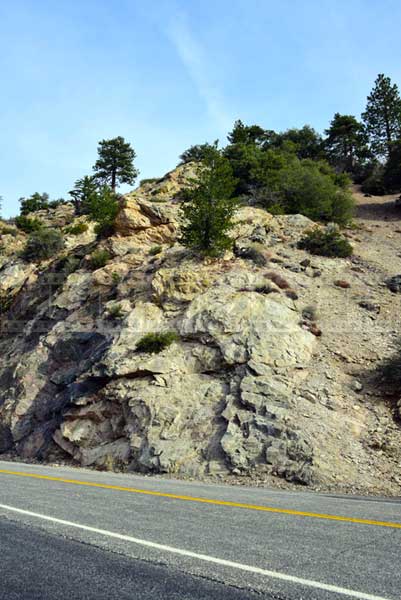 San Gabriel Mountains surround the highway