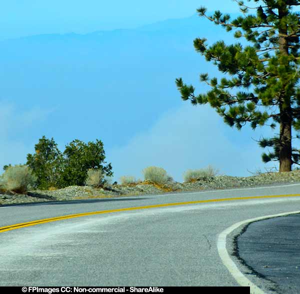 picturesque turn at angeles crest, free image