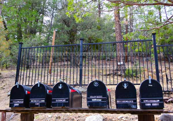 Scenic picture of mailboxes