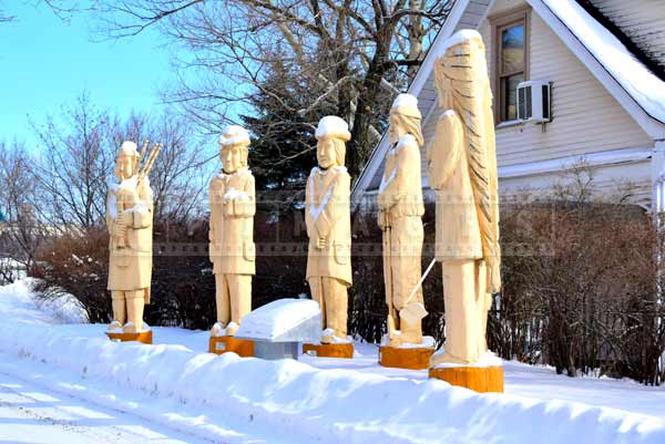 Wooden sculptures near Edmundston chamber of commerce