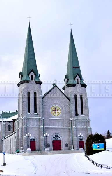 Cathedral of Immaculate Conception, Edmundston winter architectural photography