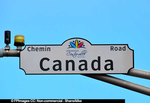 Scenic Canada street ( chemin), Edmundston, New Brunswick