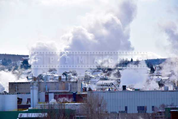 Madawaska paper mill, urban industrial cityscape