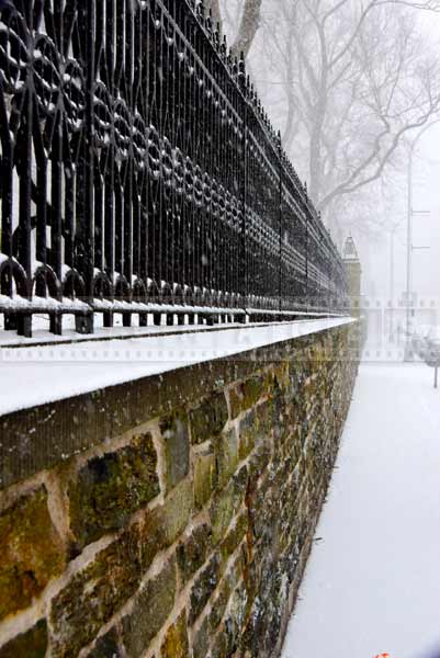 Beautiful wrought iron fence of the government house