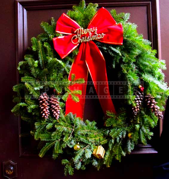 Winter decorations at government house - christmas wreath