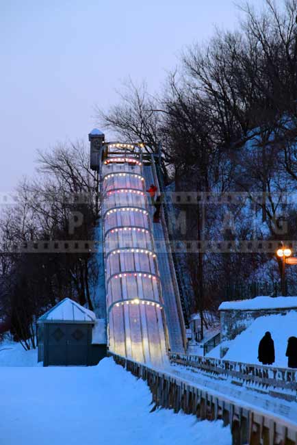 Free toboggan slide at Governor's Promenade