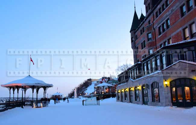 Governor's promenade near Chateau Frontenac, winter picture