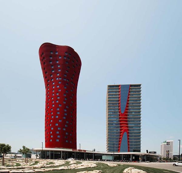 images of colorful modern buildings in spain