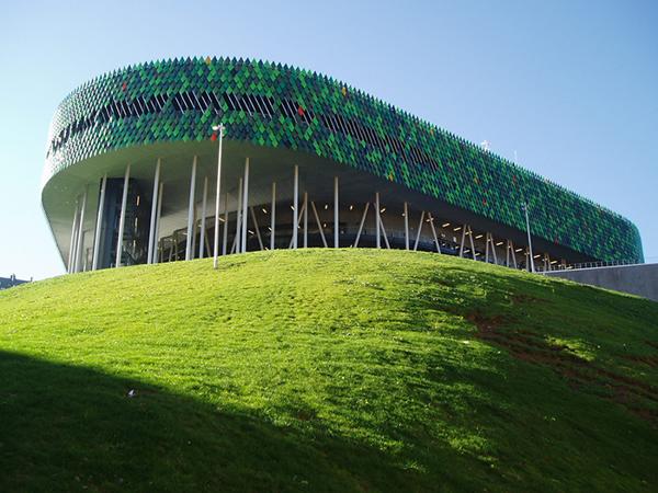 images of colorful modern buildings in spain