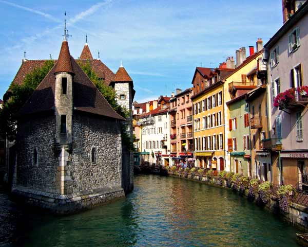 Pretty canal in Annecy, France