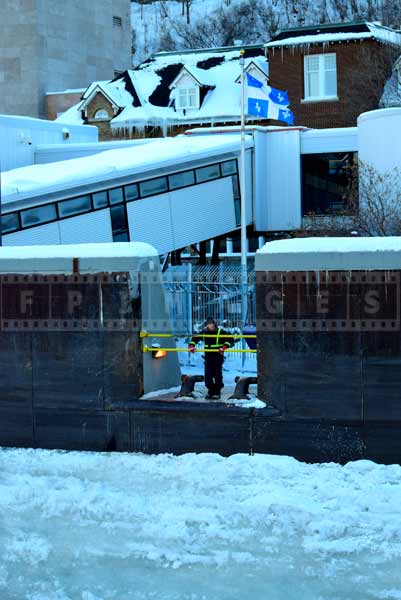 Ferry crossing personnel waiting for the ferry docking