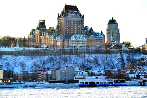 Chateau Frontenac dominates Quebec city cityscape