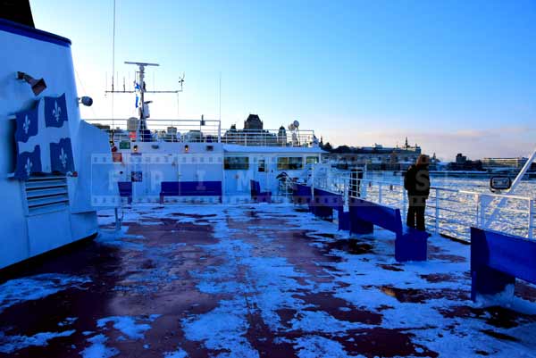 Top observation deck of the vessel