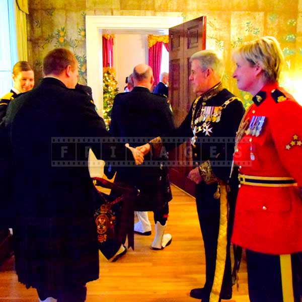 Nova Scotia Lieutenant Governor greeting visitors