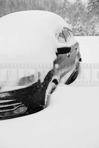 Car buried in snow, Nova Scotia winter picture