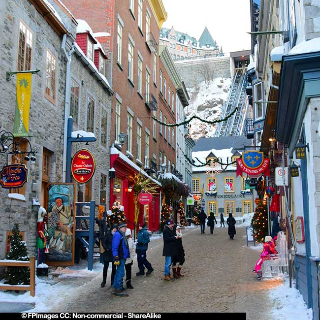 Old Quebec (Vieux Quebec) winter romantic getaway