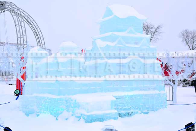 Ice castle - a copy of Japanese Himeji Castle