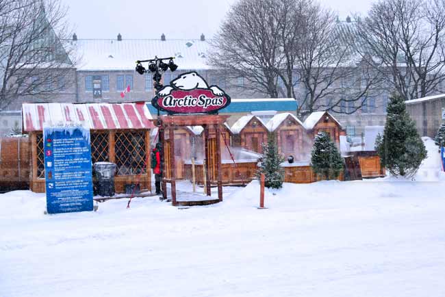 Try hot tub in freezing temperatures