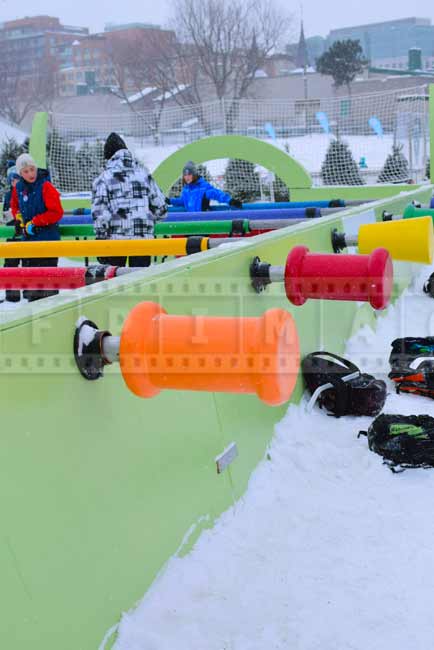 Giant outdoor foosball game