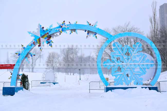 Entrance to winterland from Plains of Abraham park