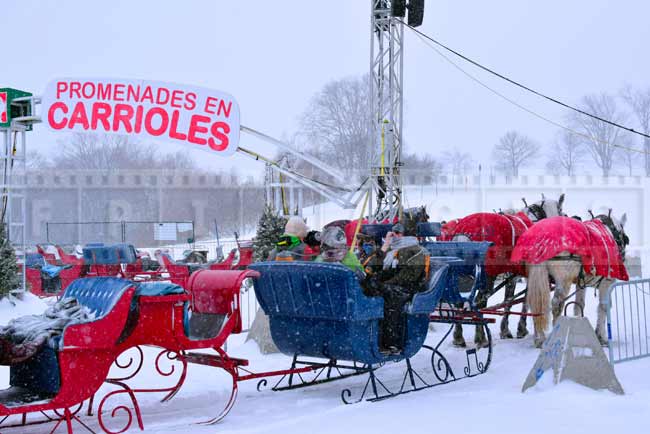 Sleigh rides in Quebec city