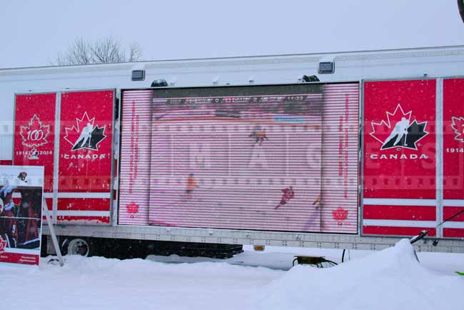 Hockey Canada truck, celebrating 100 years