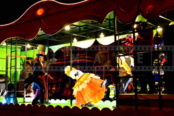 Magic show at Quebec winter carnival parade