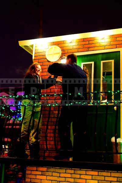 Couple dancing to Latin salsa music