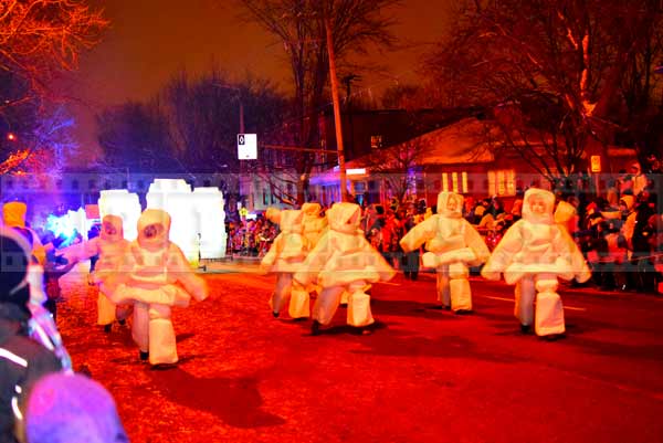 Group of inukshuk dancers - great Canadian symbol