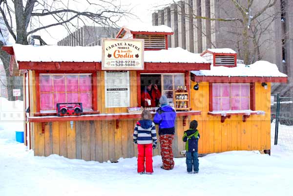 Maple sugar mobile stand (Cabane a sucre), Quebec Canada