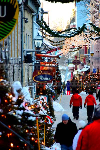 street rue Petit Champlain in Quebec old town