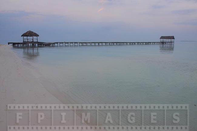 Walkway and observation gazebo at the beach