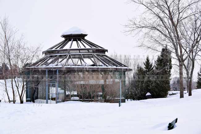 Gazebo in arboretum