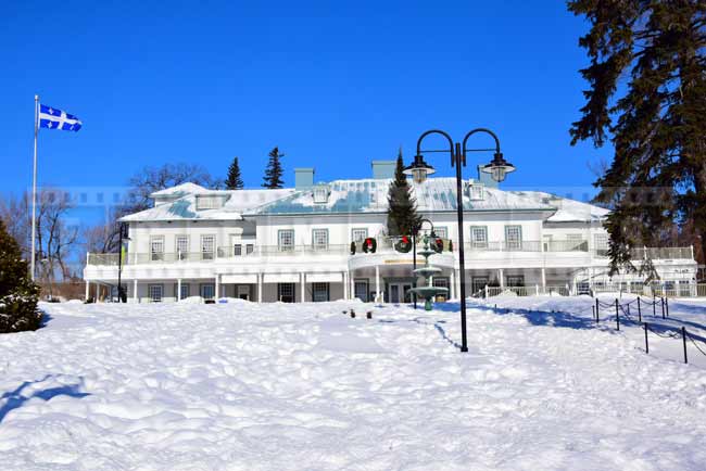 Montmorency mansion front view of building in English architectural style