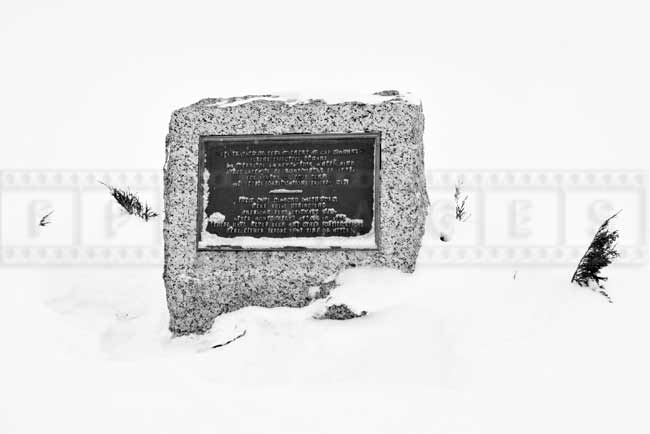 Memorial plaque at Battlefields Park