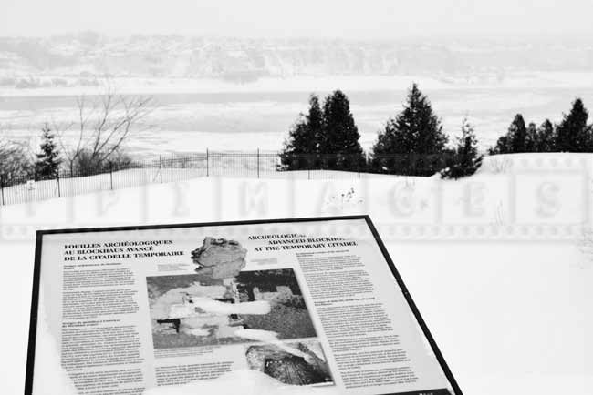 Information display overlooking St. Lawrence river