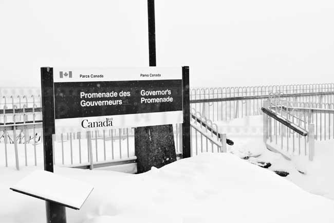 Governor's promenade sign by Parks Canada