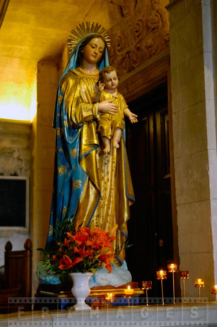 Virgin Mary statue in the church