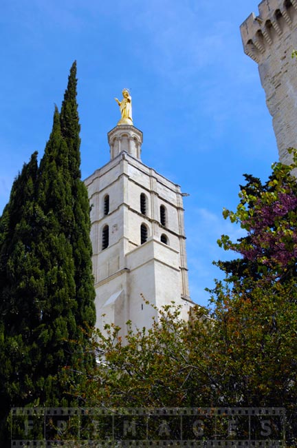 Vrigin Mary statue on top of Avignon Cathedral