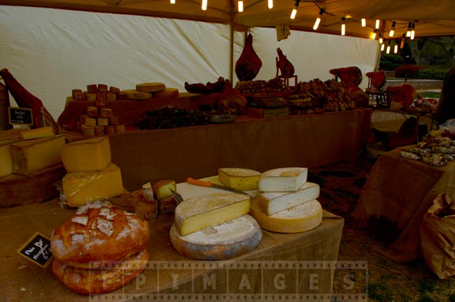 Fresh bread, cheese and meats, French food staples