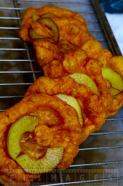 Fried apple pastries, Provence food experience at the market 