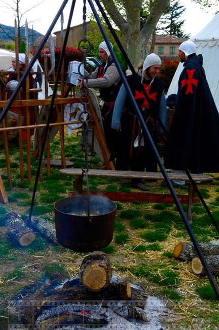 Pot boiling over the fire, Saint Maximin la Sainte Baume village festival