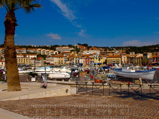 Port of Cassis, France cityscape